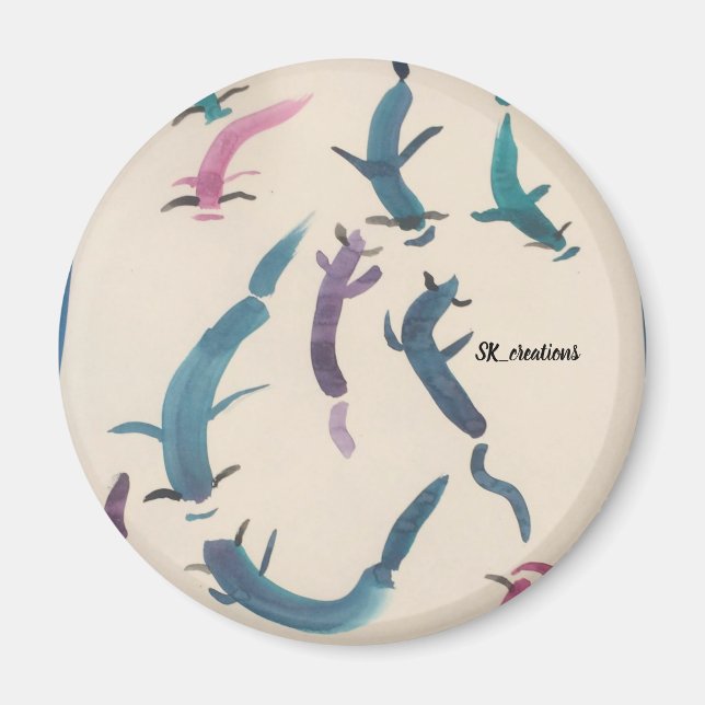 Aimant Poisson koi coloré (Devant)