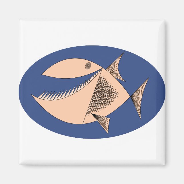 Aimant Poisson Piranha (Devant)