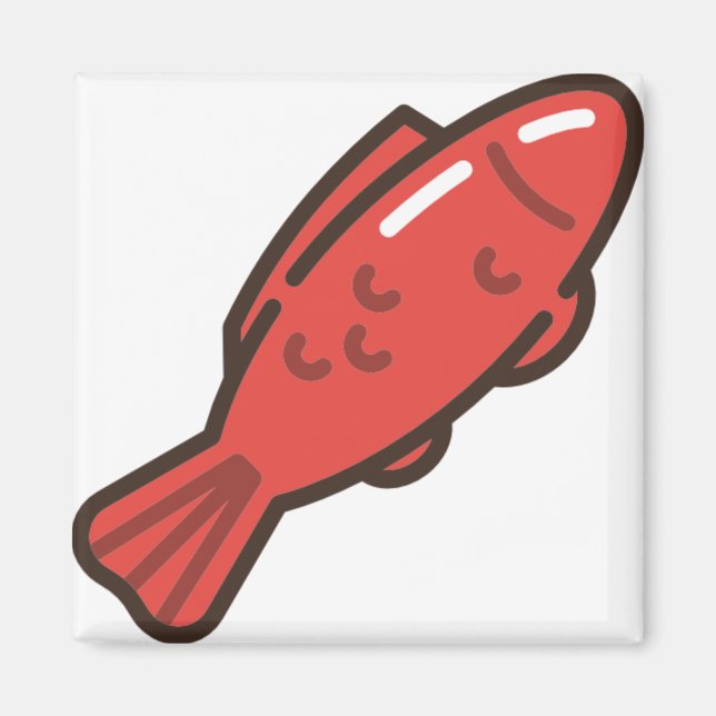 Aimant poisson rouge (Devant)
