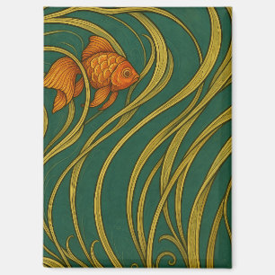 Aimant Poisson rouge Art Nouveau