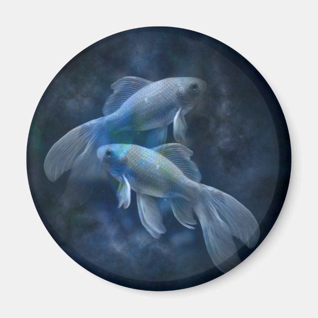 Aimant Poisson rouge fantomatique cool (Devant)