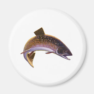 Aimant Poisson vintage, Pêcheur De Sport