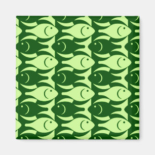Aimant Poissons, chaux et vert-foncé modernes de la