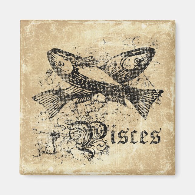 Aimant Poissons Zodiac vintages (Devant)