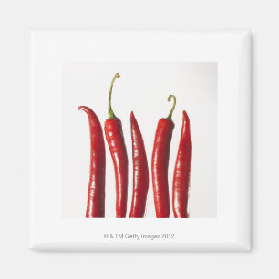 Aimant Poivrons de piment dans une rangée
