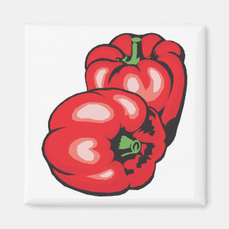 Aimant poivrons rouges