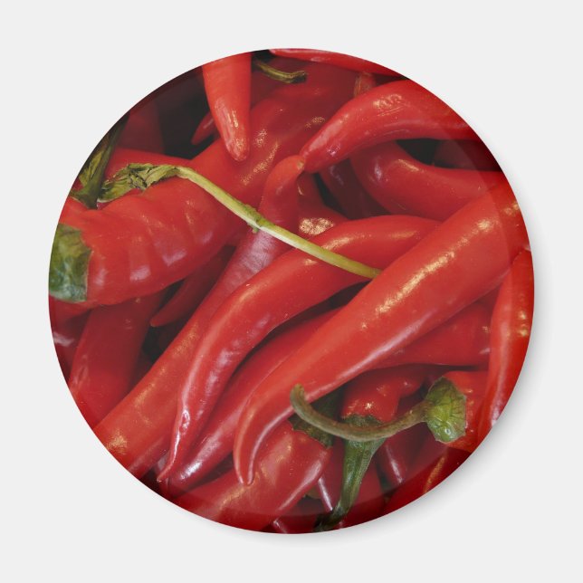 Aimant Poivrons rouges chauds (Devant)