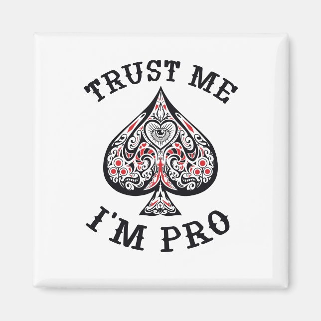 Aimant Poker Gamer Funny Citation Conception (Devant)