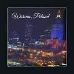 Aimant poland varsovie, ville de nuit, photographie moder<br><div class="desc">pologne,  ville de varsovie à la nuit</div>