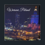 Aimant poland varsovie, ville de nuit, photographie moder<br><div class="desc">pologne, ville de varsovie à la nuit</div>