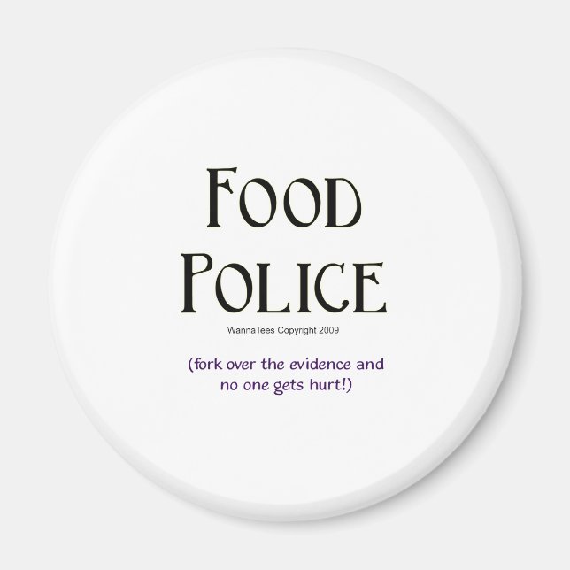 Aimant Police de l'alimentation : la police de la fourche (Devant)