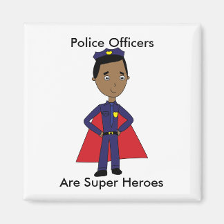 Aimant Police Super Héros Africain Américain Personnalise