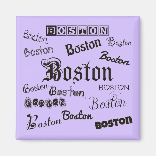 Aimant Polices de Boston sur Lavender (Devant)