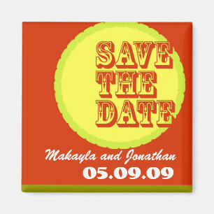 Aimant Polices et couleurs modernes et rétro