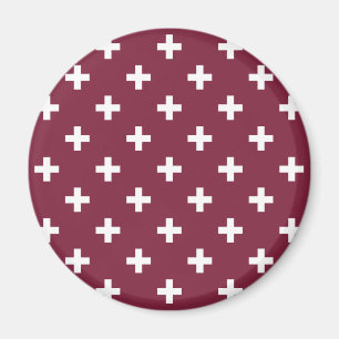 Aimant Polka blanche croise sur mûrier