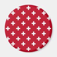 Polka blanche croise sur rouge