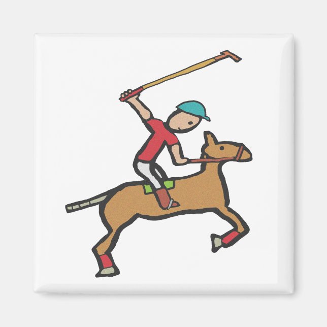 Aimant Polo Jouer cheval et cavalier (Devant)