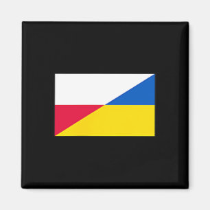Aimant Pologne Ukraine Drapeau Soutien Amitié Voisin 1