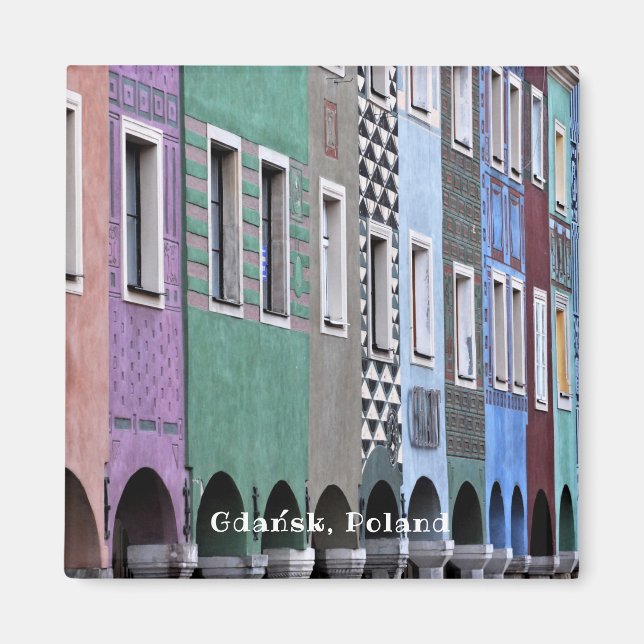 Aimant Polska Pologne Gdańsk Vieille ville vintage Pologn (Devant)