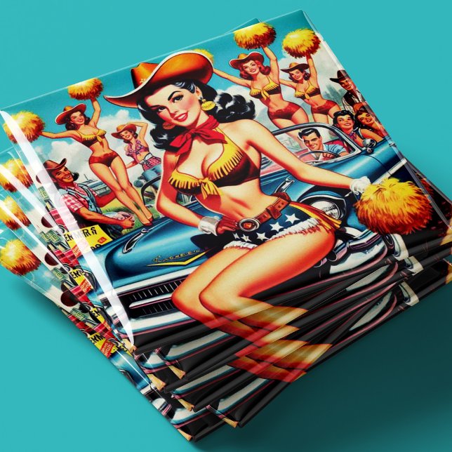 Aimant Pom-pom girl de campagne pin-up (Créateur téléchargé)