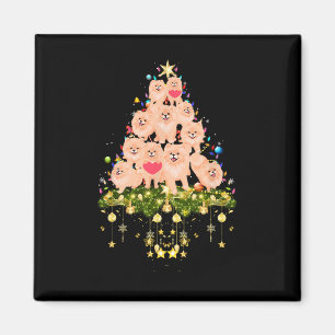 Aimant Pomer de Noël Pomeranien
