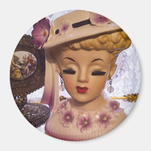 Aimant Pomme Lady Head Vase Fleurs de parfum Bouteille