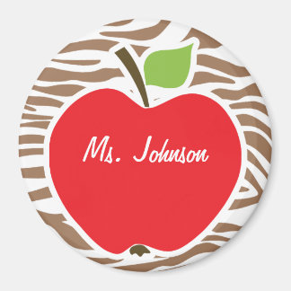 Aimant Pomme sur le Poster de animal Zebra de Chamoisee