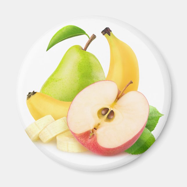 Aimant Pommes, bananes et poires (Devant)