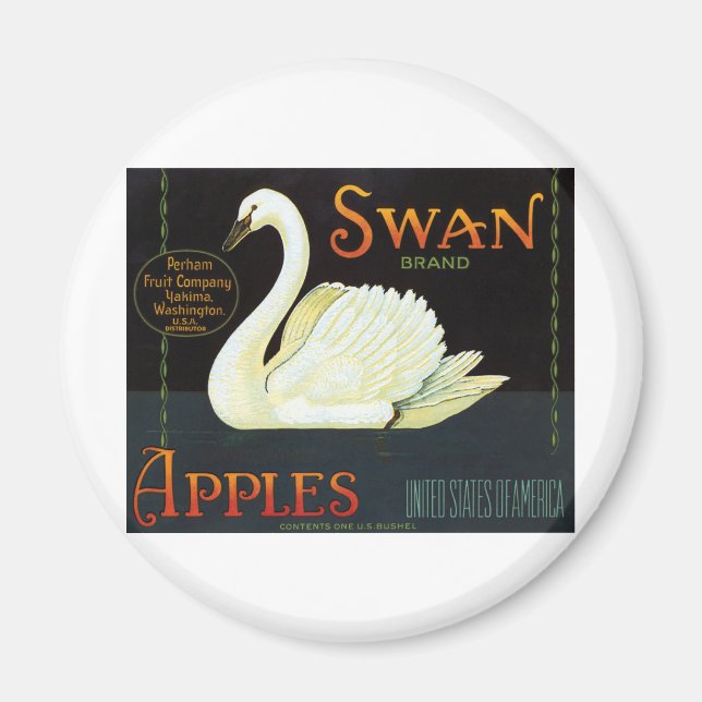 Aimant Pommes de marque de cygne (Devant)
