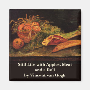 Aimant Pommes, viande et un pain de Vincent van Gogh