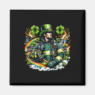 Aimant Pompier Jour de la Saint Patrick Hommes Pompiers i