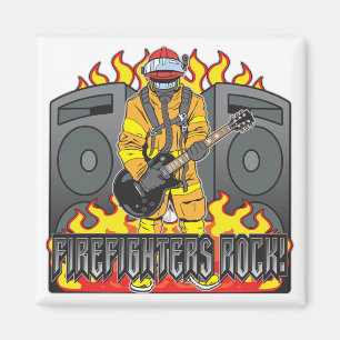 Aimant Pompiers Rock Guitare