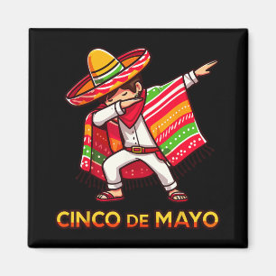 Aimant Poncho Mexicain Dabbing Cinco De Mayo Fête 3