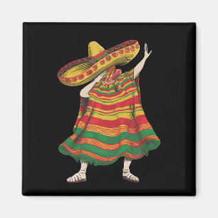 Aimant Poncho Mexicain Dabbing Cinco De Mayo Fête Party