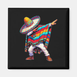 Aimant Poncho Mexicain Dabbing Cinco De Mayo Hommes Sombr