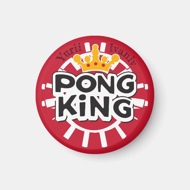 Aimant Pong King Red (Devant)