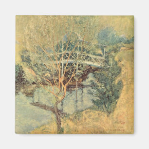 Aimant Pont blanc par Twachtman, impressionnisme Vintage