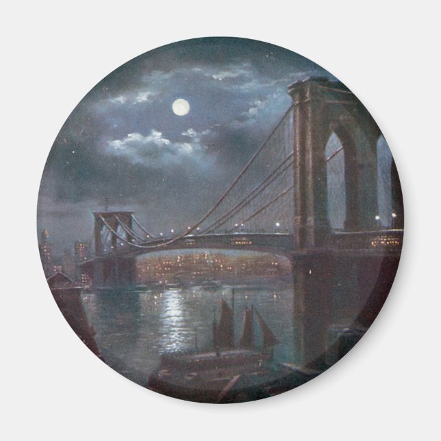 Aimant Pont Brooklyn au clair de lune (Devant)