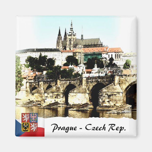 Aimant Pont Charles, Prague Aimant, Panorama du Château (Devant)