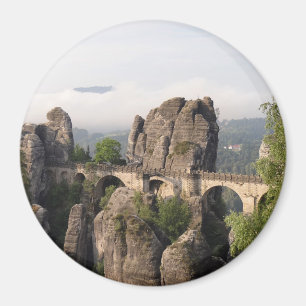Aimant Pont de Bastei dans l'aimant rond de l'Allemagne