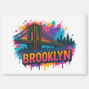 Aimant Pont de Brooklyn Graffiti Pop Art – Urbain Coloré
