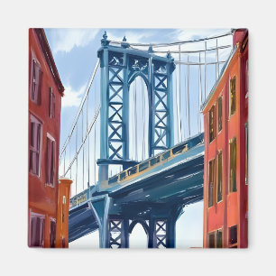 Aimant Pont de Manhattan New York City Peinture