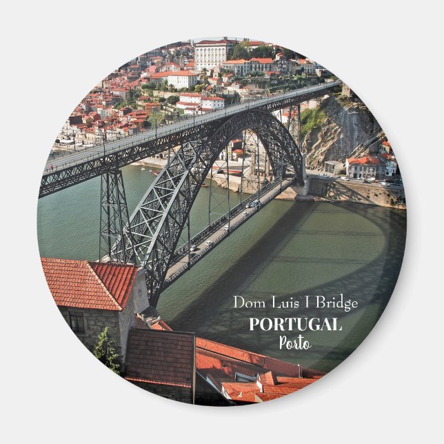 Aimant Pont de Porto au-dessus du fleuve Douro, Portugal (Devant)