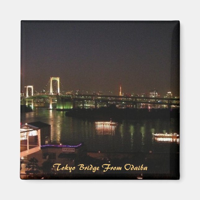 Aimant Pont De Tokyo De Odaiba, Tokyo Japon (Devant)