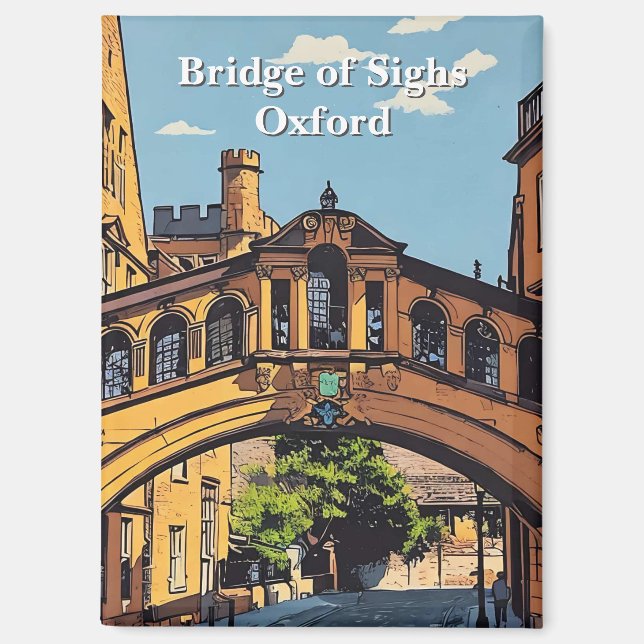 Aimant Pont des Soupirs à Oxford Poster Paint (Recto)