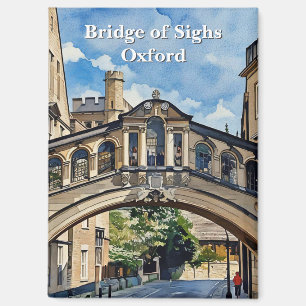Aimant Pont des Soupirs à Oxford Watercolor Peinture