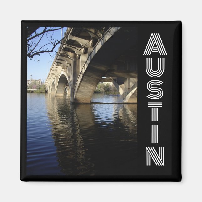Aimant Pont du Congrès Lady Bird Lake Austin Texas (Devant)