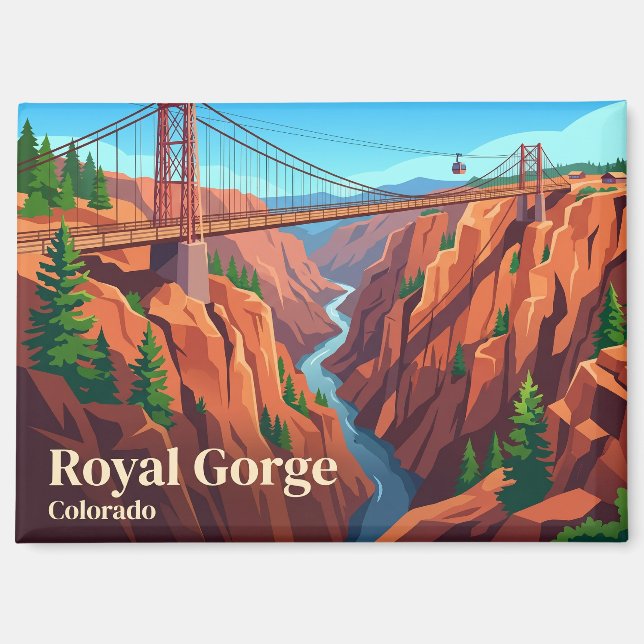 Aimant Pont et Parc Royal Gorge USA (Recto)