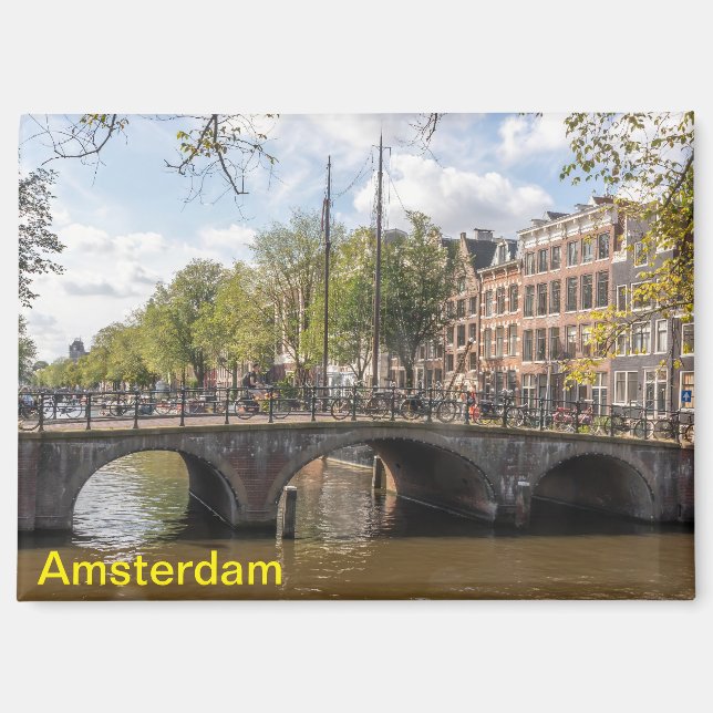 Aimant Pont sur le Keizersgracht, Amsterdam, Netherla (Recto)