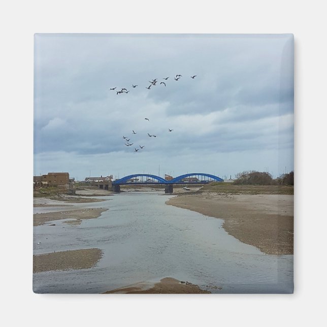 Aimant Ponts bleu rythme (Devant)